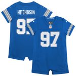 newborn  infant nike aidan hutchinson blue detroit lions game romper jersey | Lions Shop | Detroit Lions NFL Jerseys & Caps Collection
