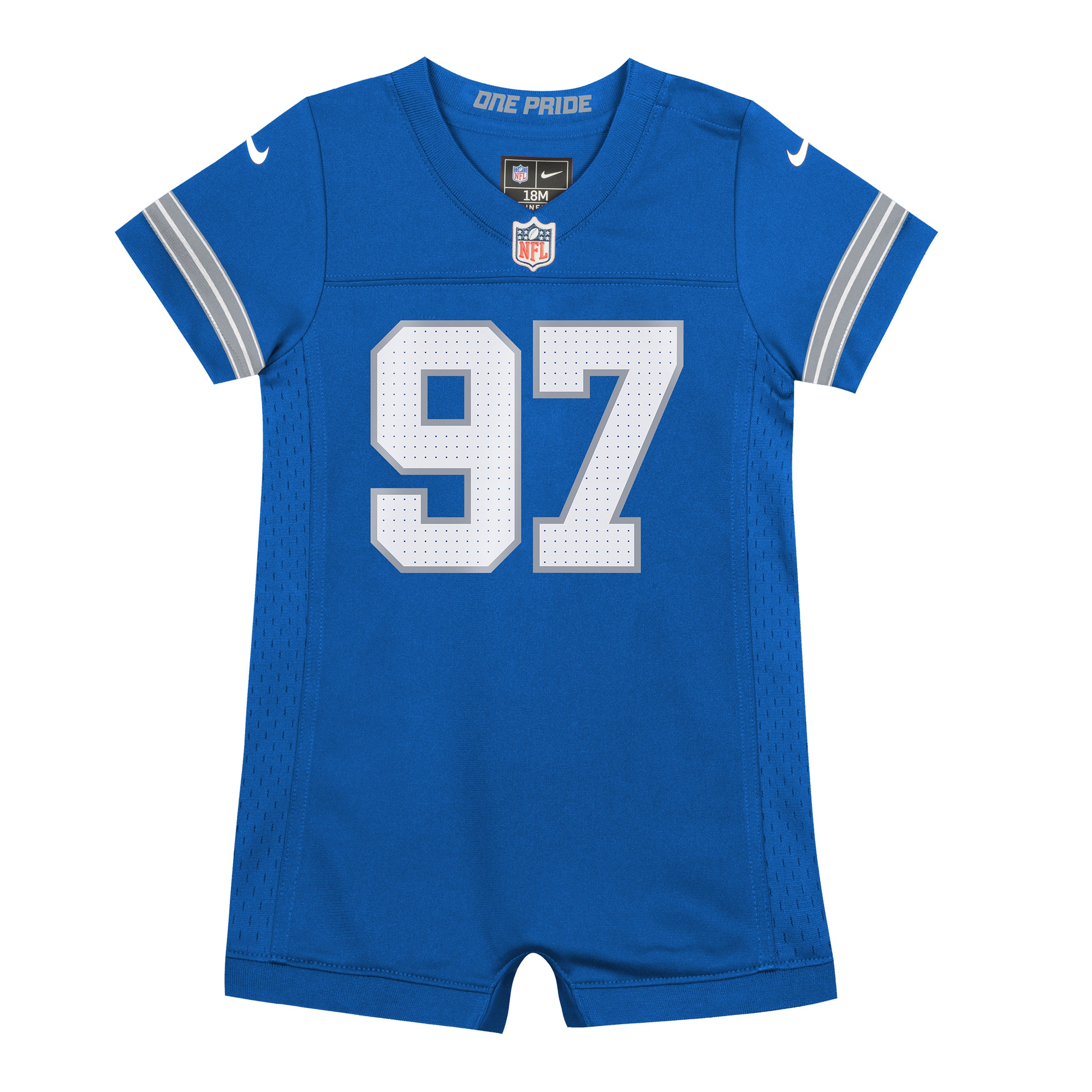 newborn  infant nike aidan hutchinson blue detroit lions game romper jersey | Lions Shop | Detroit Lions NFL Jerseys & Caps Collection