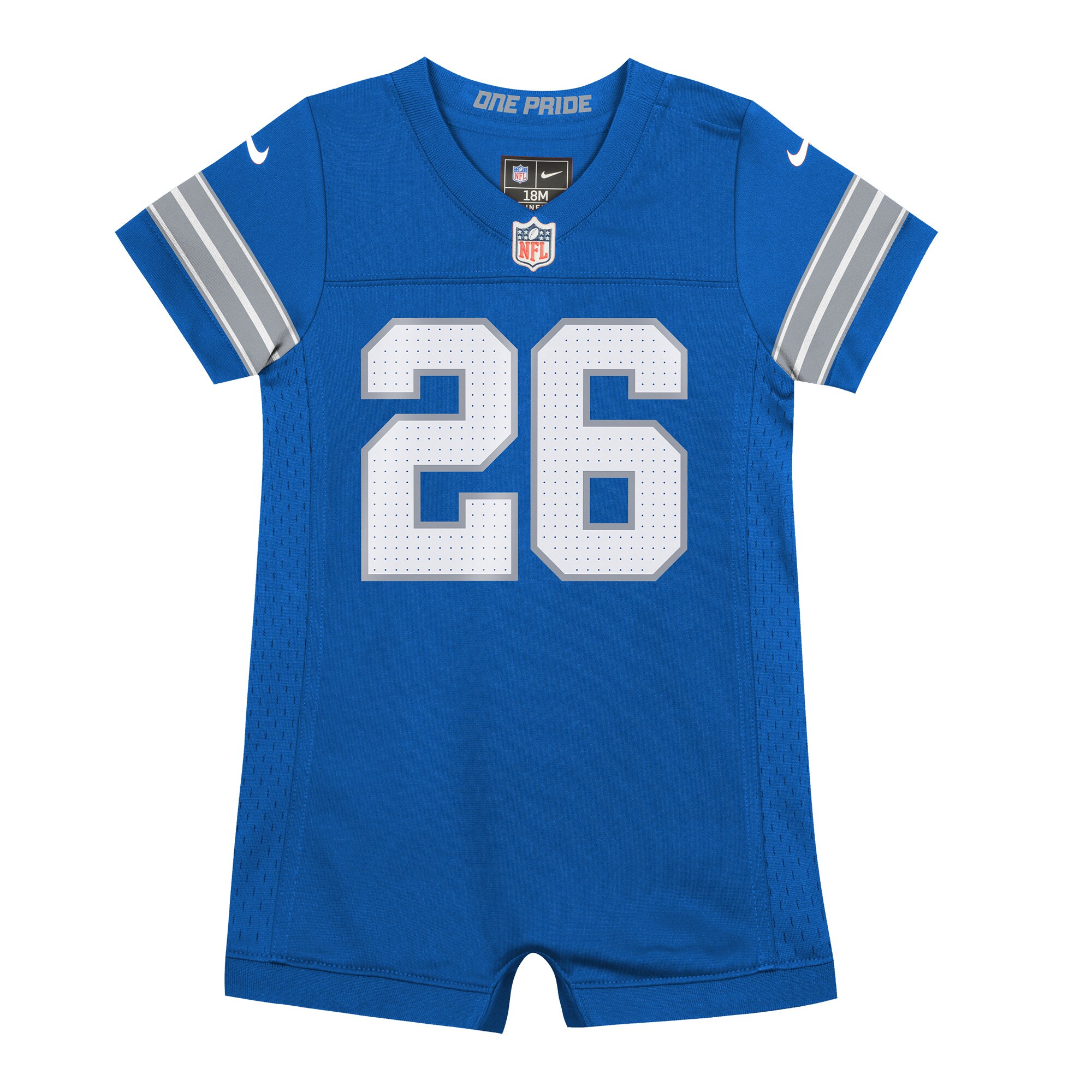 newborn  infant nike jahmyr gibbs blue detroit lions game romper jersey | Lions Shop | Detroit Lions NFL Jerseys & Caps Collection