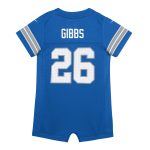 newborn  infant nike jahmyr gibbs blue detroit lions game romper jersey | Lions Shop | Detroit Lions NFL Jerseys & Caps Collection