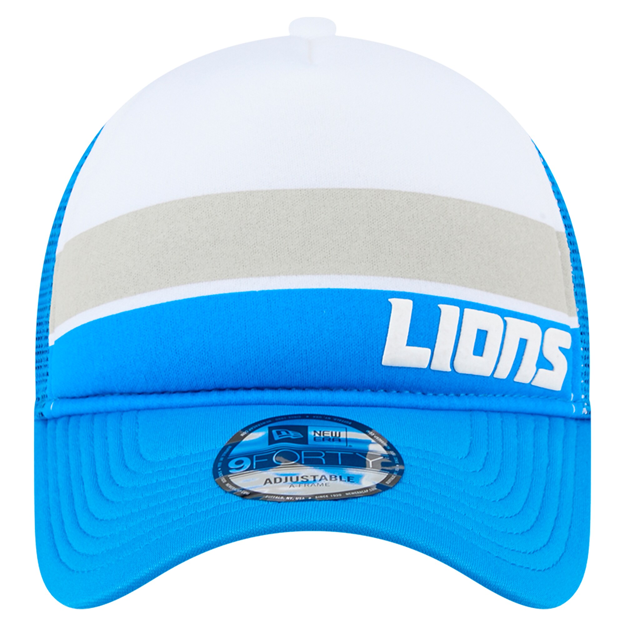 toddler new era blue detroit lions sport night color block 9forty a-frame trucker adjustable hat | Lions Shop | Detroit Lions NFL Jerseys & Caps Collection