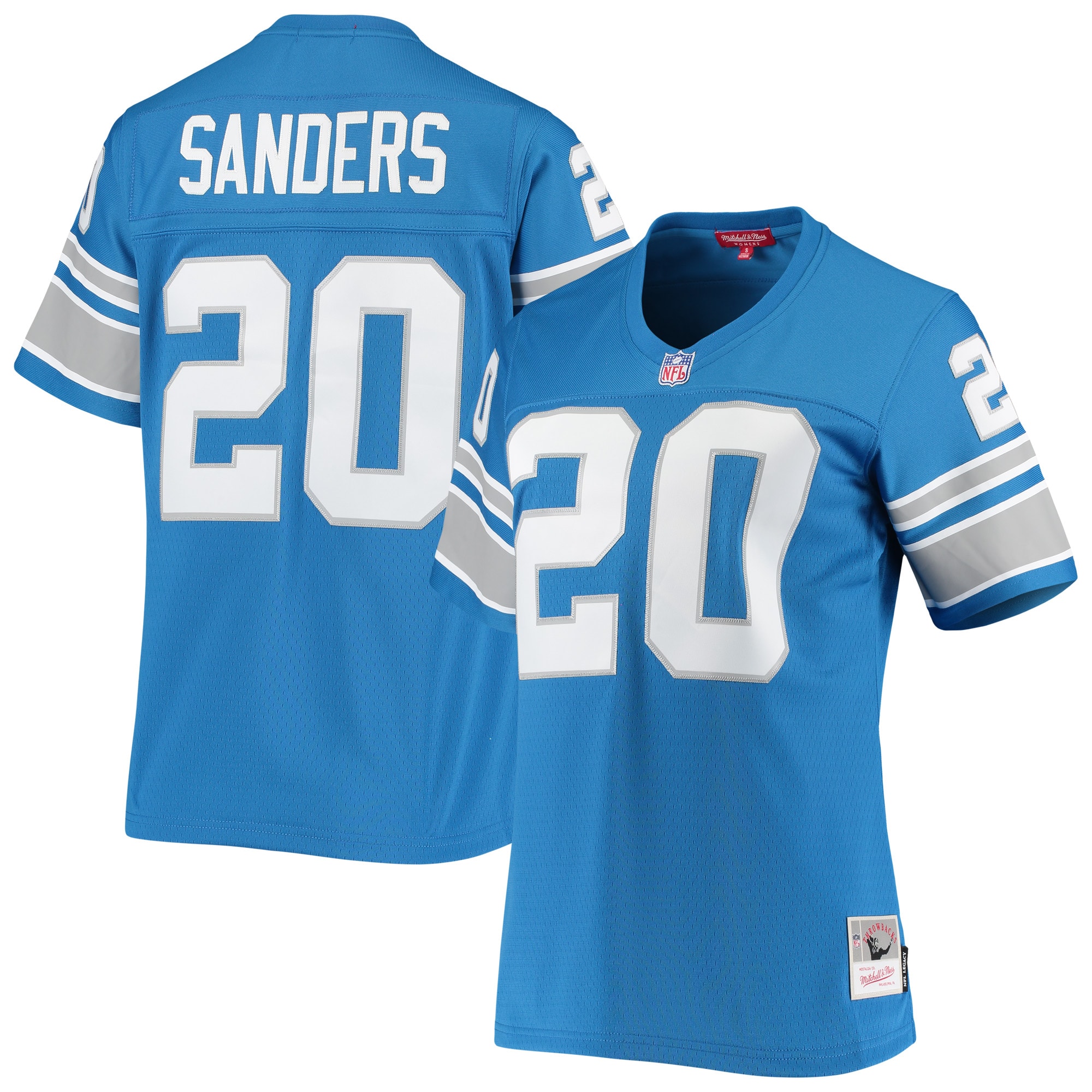 womens mitchell  ness barry sanders blue detroit lions 1996 legacy replica jersey | Lions Shop | Detroit Lions NFL Jerseys & Caps Collection