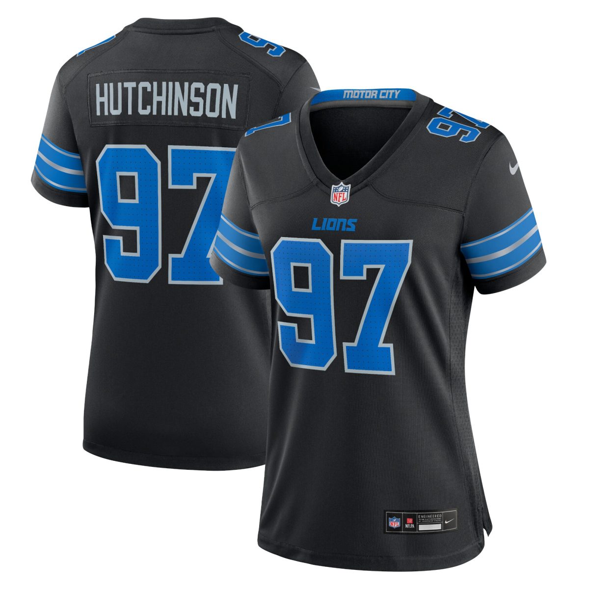 womens nike aidan hutchinson black detroit lions 2nd alternate game jersey | Lions Shop | Detroit Lions NFL Jerseys & Caps Collection