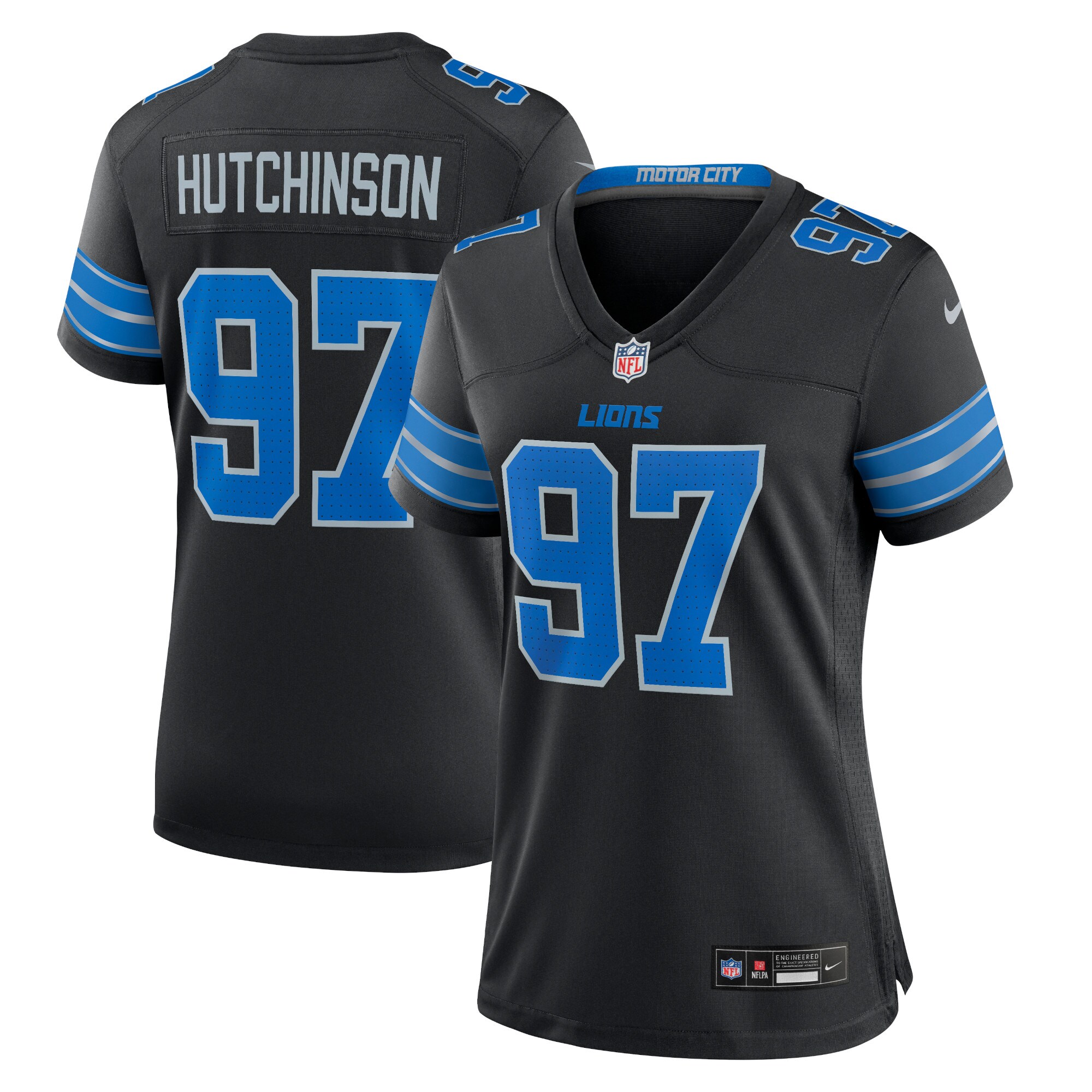 womens nike aidan hutchinson black detroit lions 2nd alternate game jersey | Lions Shop | Detroit Lions NFL Jerseys & Caps Collection