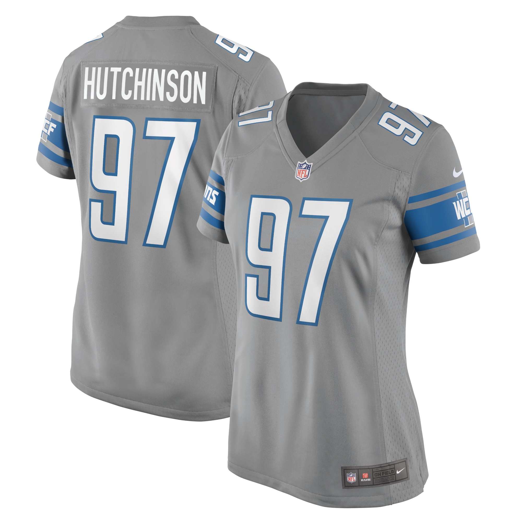womens nike aidan hutchinson silver detroit lions game jersey | Lions Shop | Detroit Lions NFL Jerseys & Caps Collection