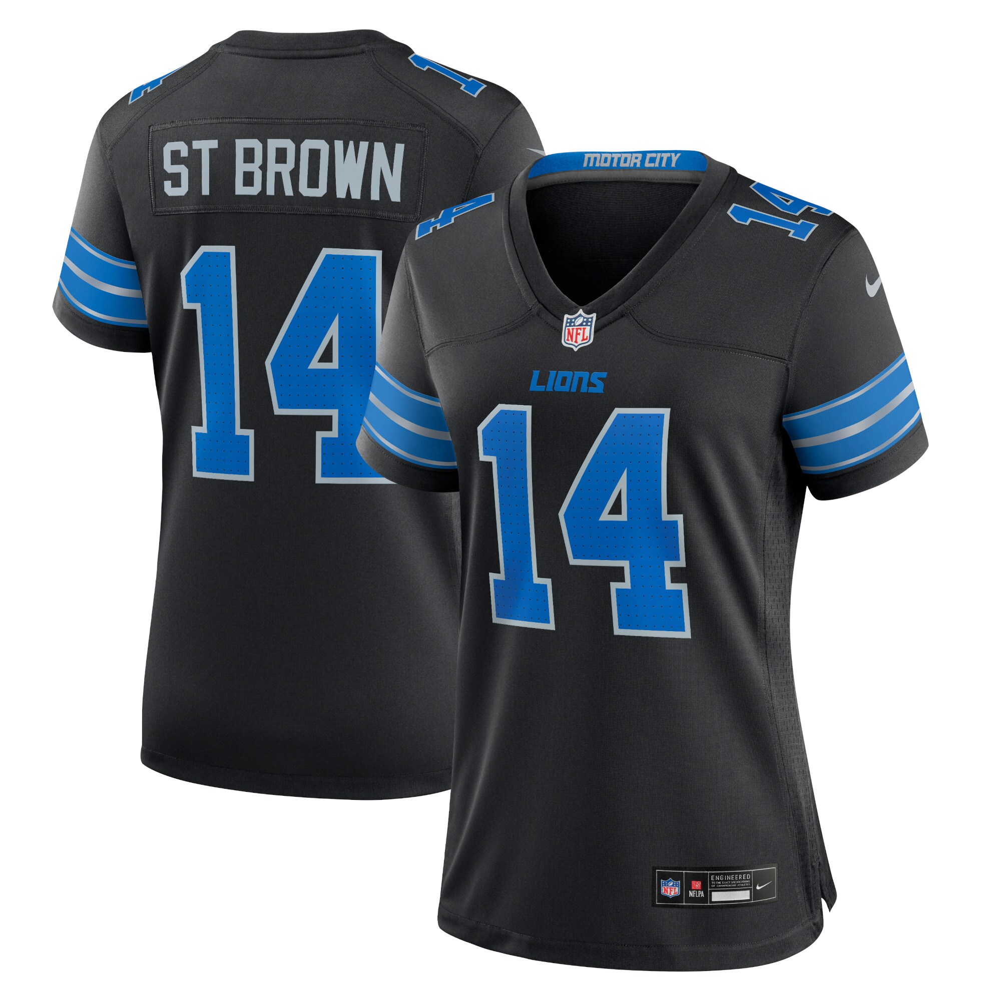 womens nike amon-ra st. brown black detroit lions 2nd alternate game jersey | Lions Shop | Detroit Lions NFL Jerseys & Caps Collection