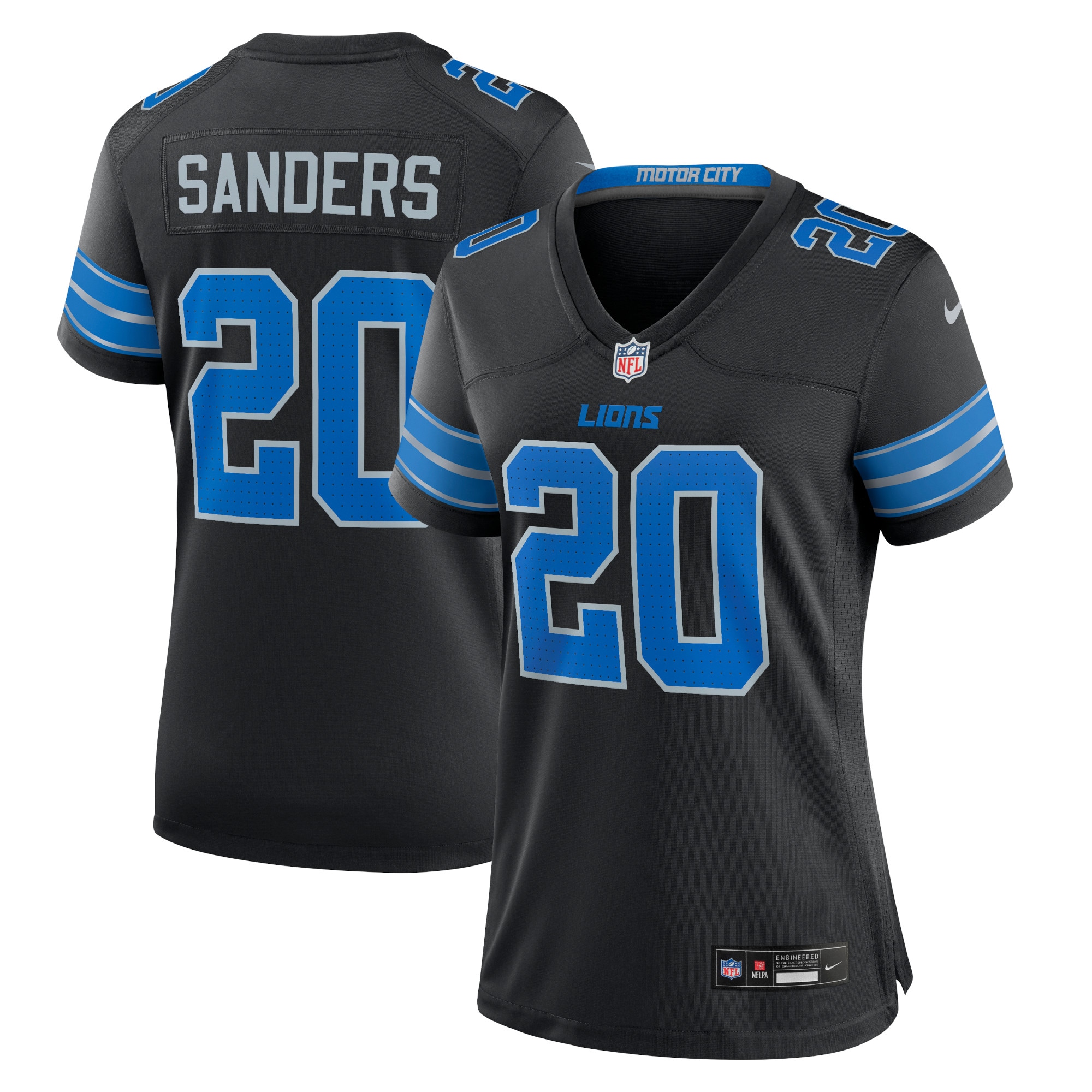 womens nike barry sanders black detroit lions 2nd alternate retired player game jersey | Lions Shop | Detroit Lions NFL Jerseys & Caps Collection