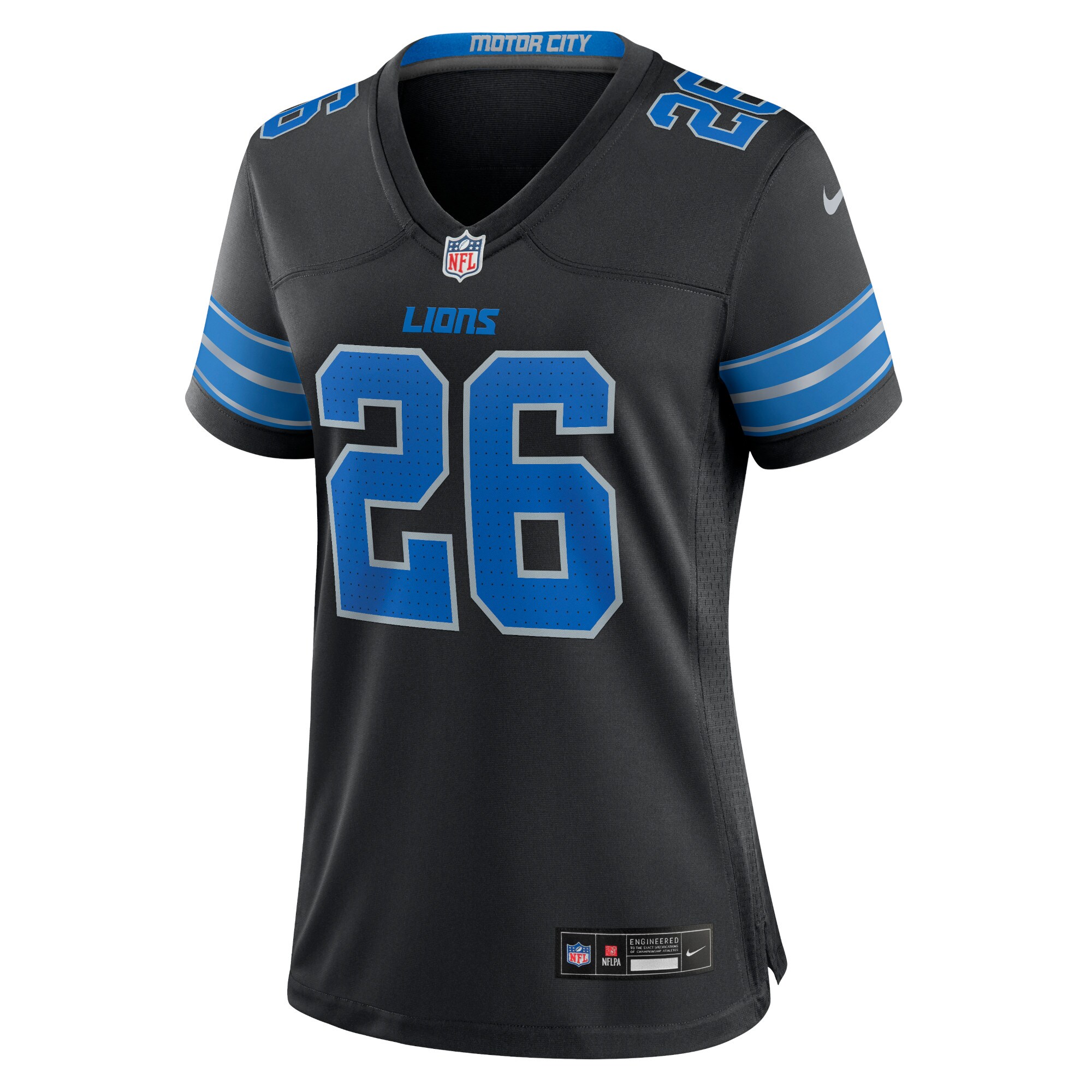 womens nike jahmyr gibbs black detroit lions 2nd alternate game jersey | Lions Shop | Detroit Lions NFL Jerseys & Caps Collection