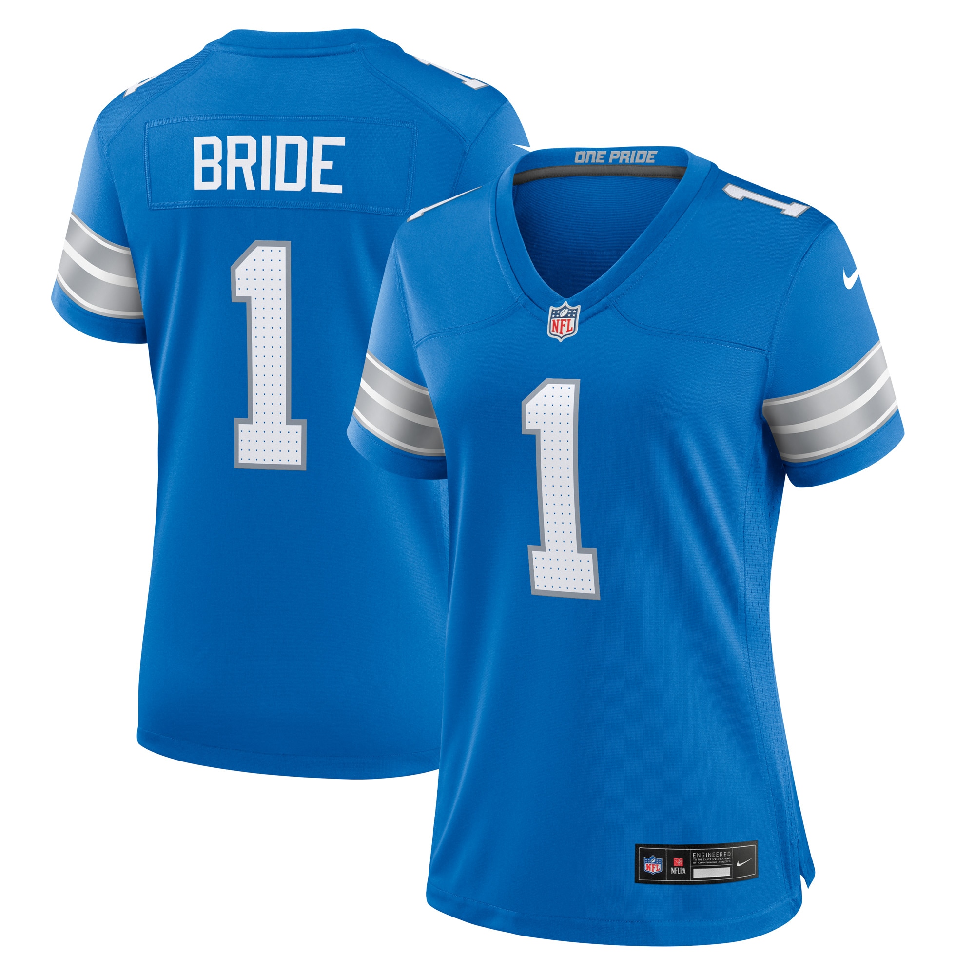 womens nike number 1 bride blue detroit lions game jersey | Lions Shop | Detroit Lions NFL Jerseys & Caps Collection