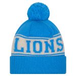 youth new era blue detroit lions retro cuffed knit hat with pom | Lions Shop | Detroit Lions NFL Jerseys & Caps Collection